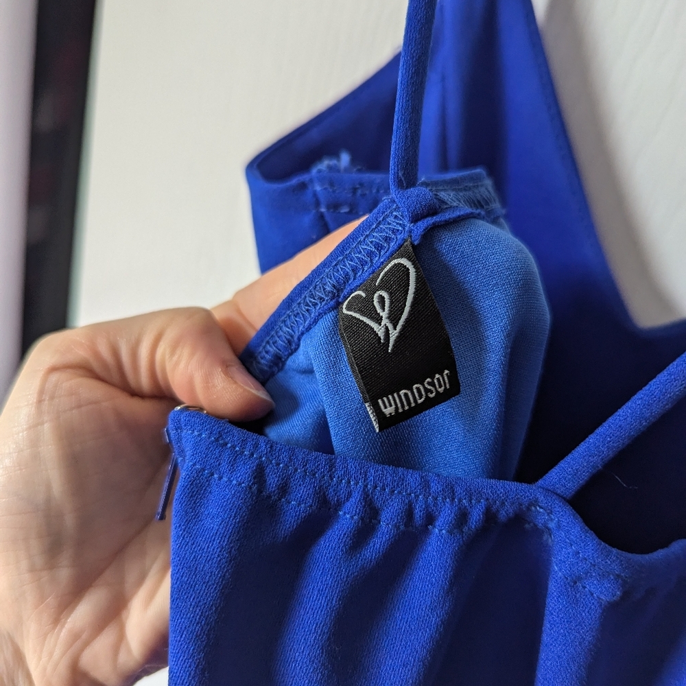 Lulu's royal blue body con wrap dress Small - Picture 3 of 3